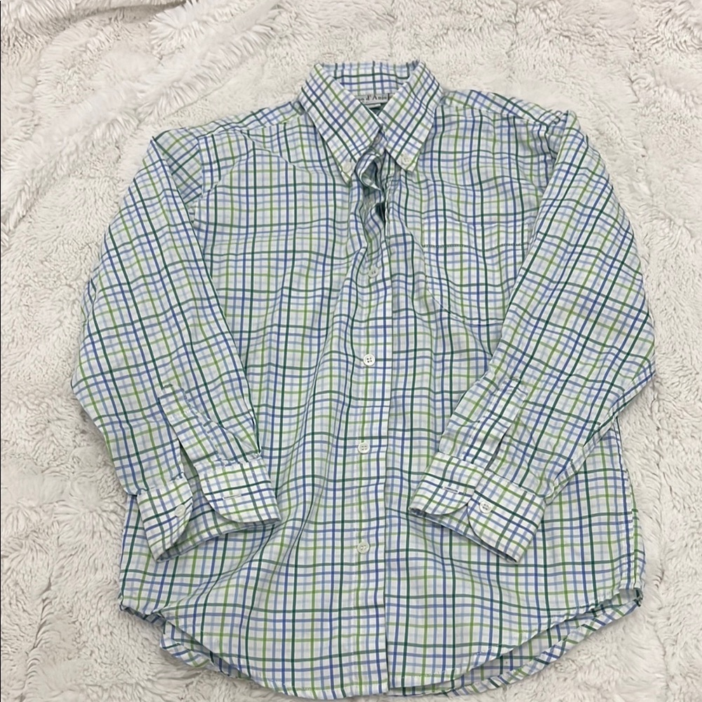 Boy Papo d’ Ango blue and green shirt